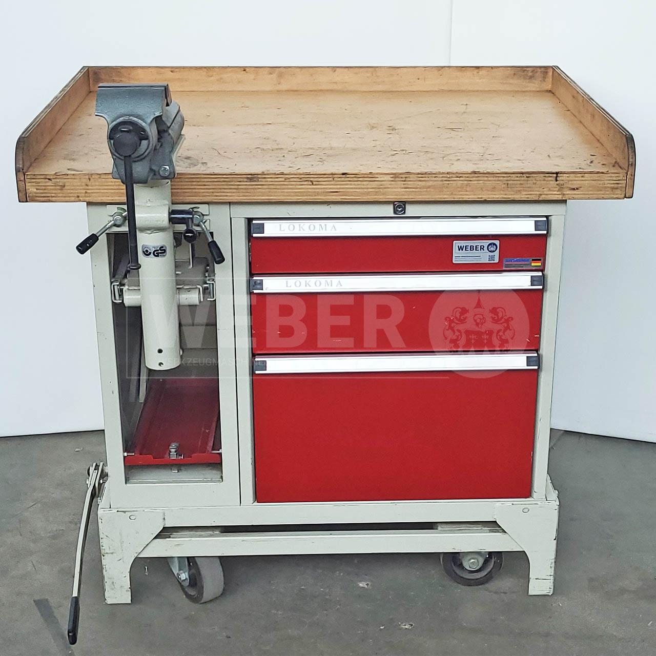 Lokoma Werkbank mit Schraubstock